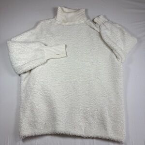 Altar'd State Soft Cream Turtleneck Sweater